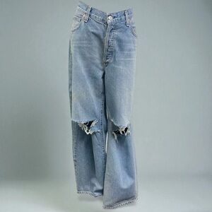 ** LIKE NEW** Citizens Of Humanity Light Blue Distressed Wide Leg Jeans